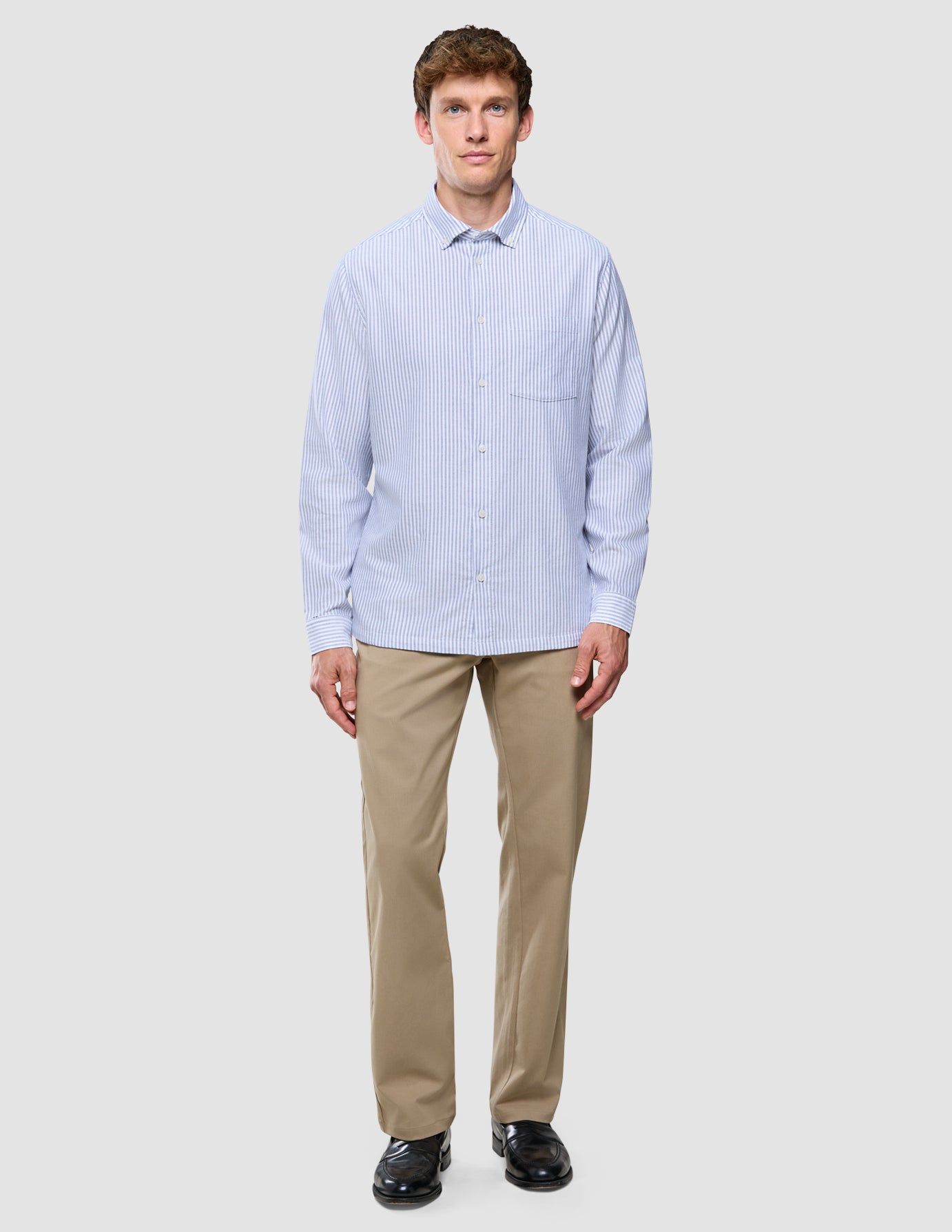 All-Day Oxford Shirt Navy Stripes
