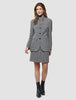 Ashryn Set Domino Herringbone Blazer and Short Skirt