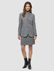 Ashryn Set Domino Herringbone Blazer and Short Skirt