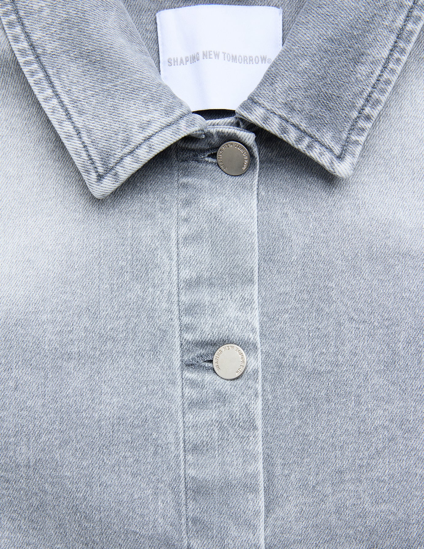 Women's Classic Denim Jacket Light Grey Washed