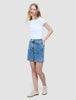 Women Classic Denim Shorts Snow Blue Wash