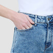 Women Classic Denim Shorts Snow Blue Wash