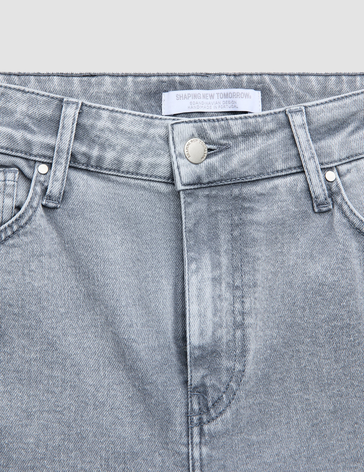 Women's Classic Jeans Straight Light Grey Washed