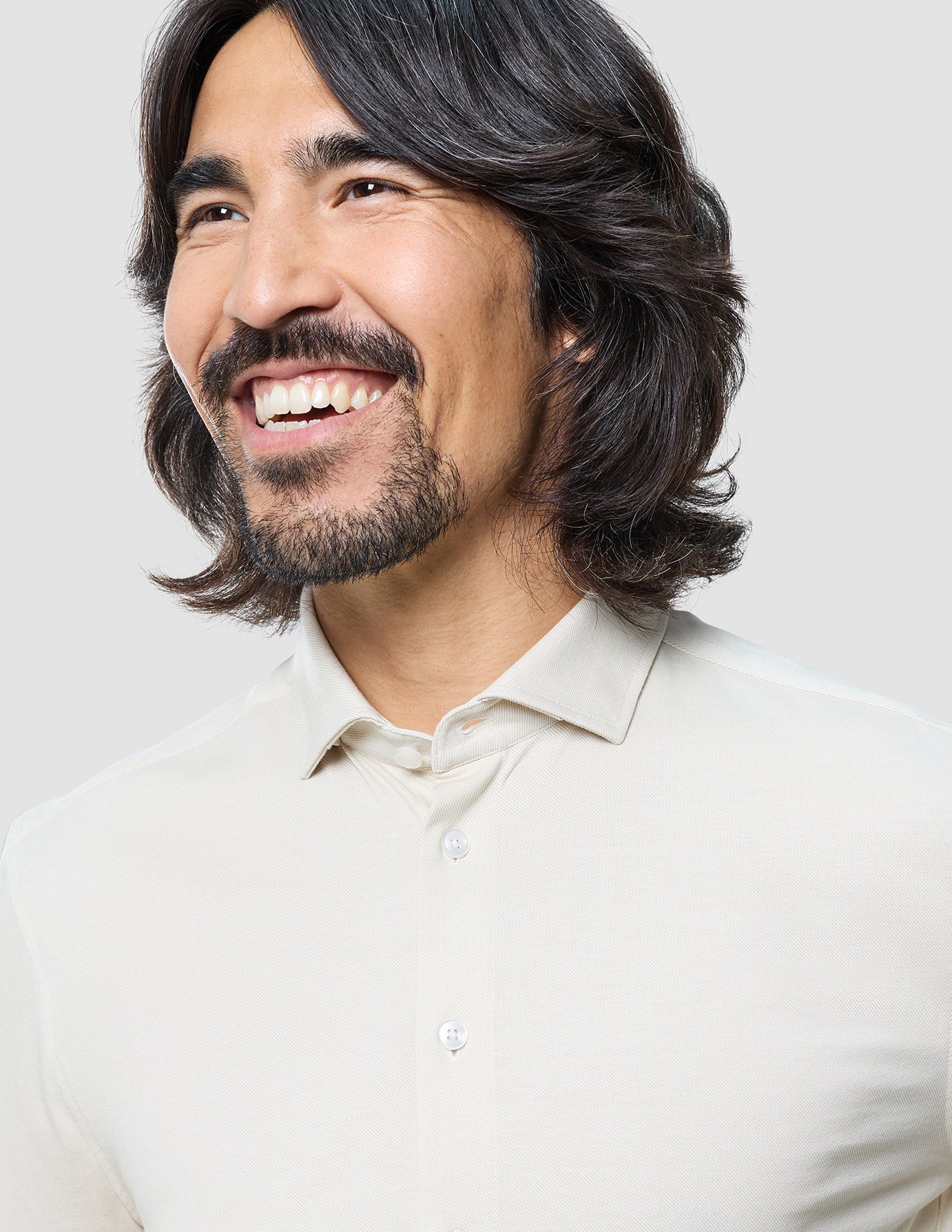 Classic Shirt Beige Twill Slim