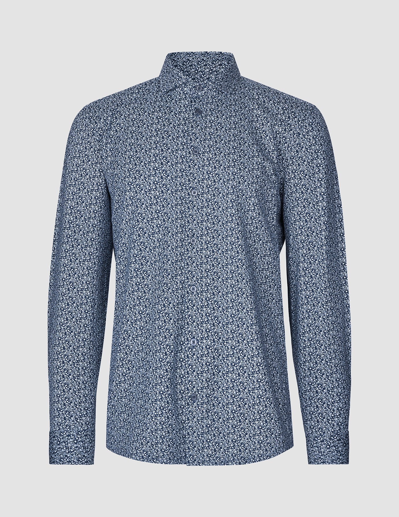 Classic Shirt Floral Allover Navy Regular