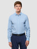 Classic Shirt Light Blue Herringbone Regular