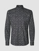 Classic Shirt Grey Floral Slim