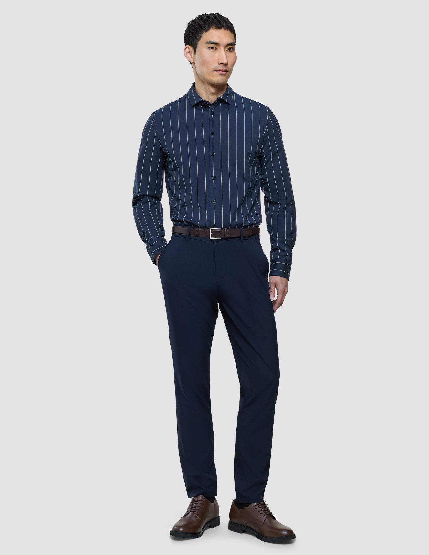 Classic Shirt Midnight Pinstripes Slim