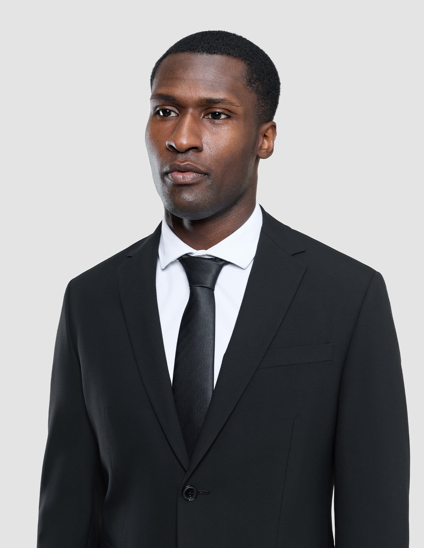 Tie Herringbone Black