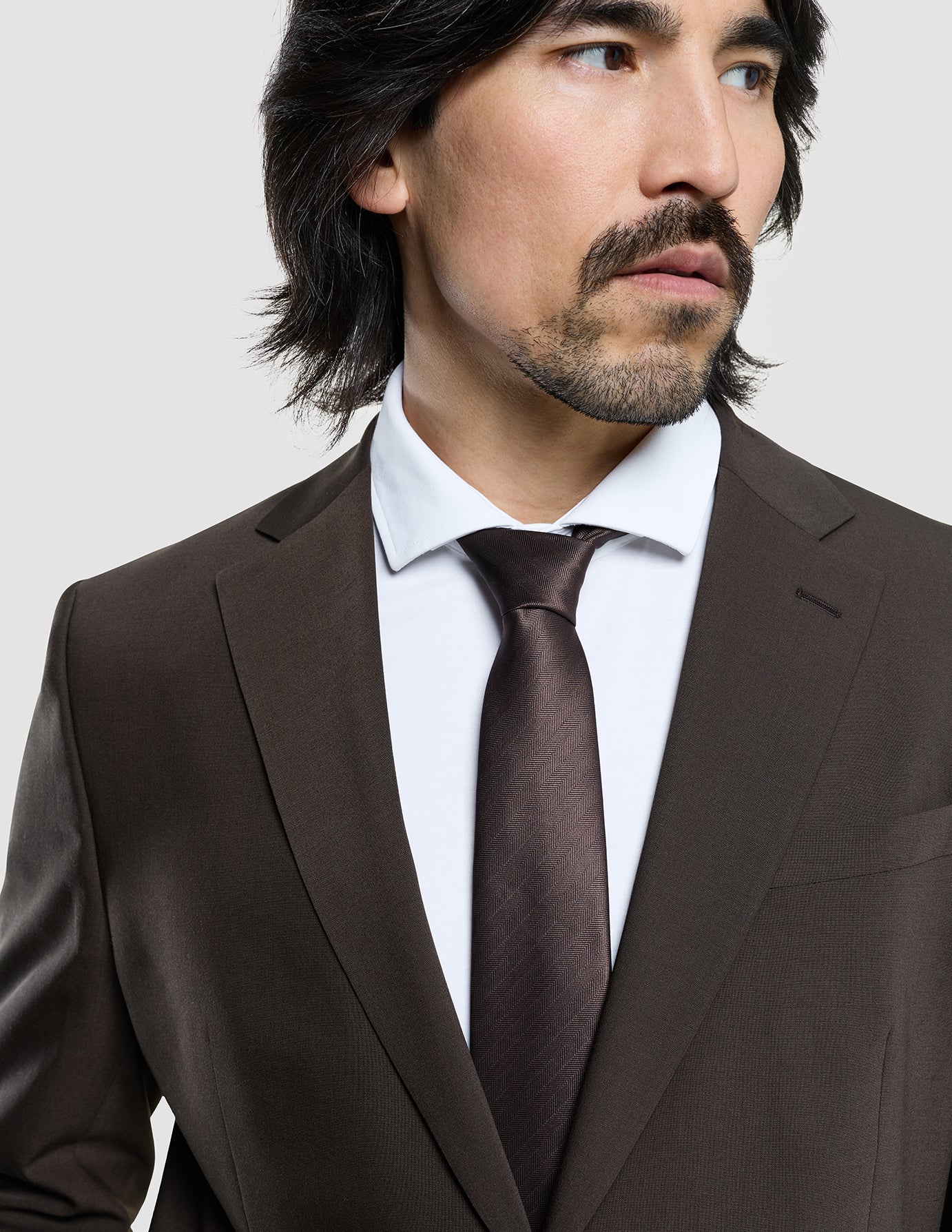 Tie Herringbone Brown