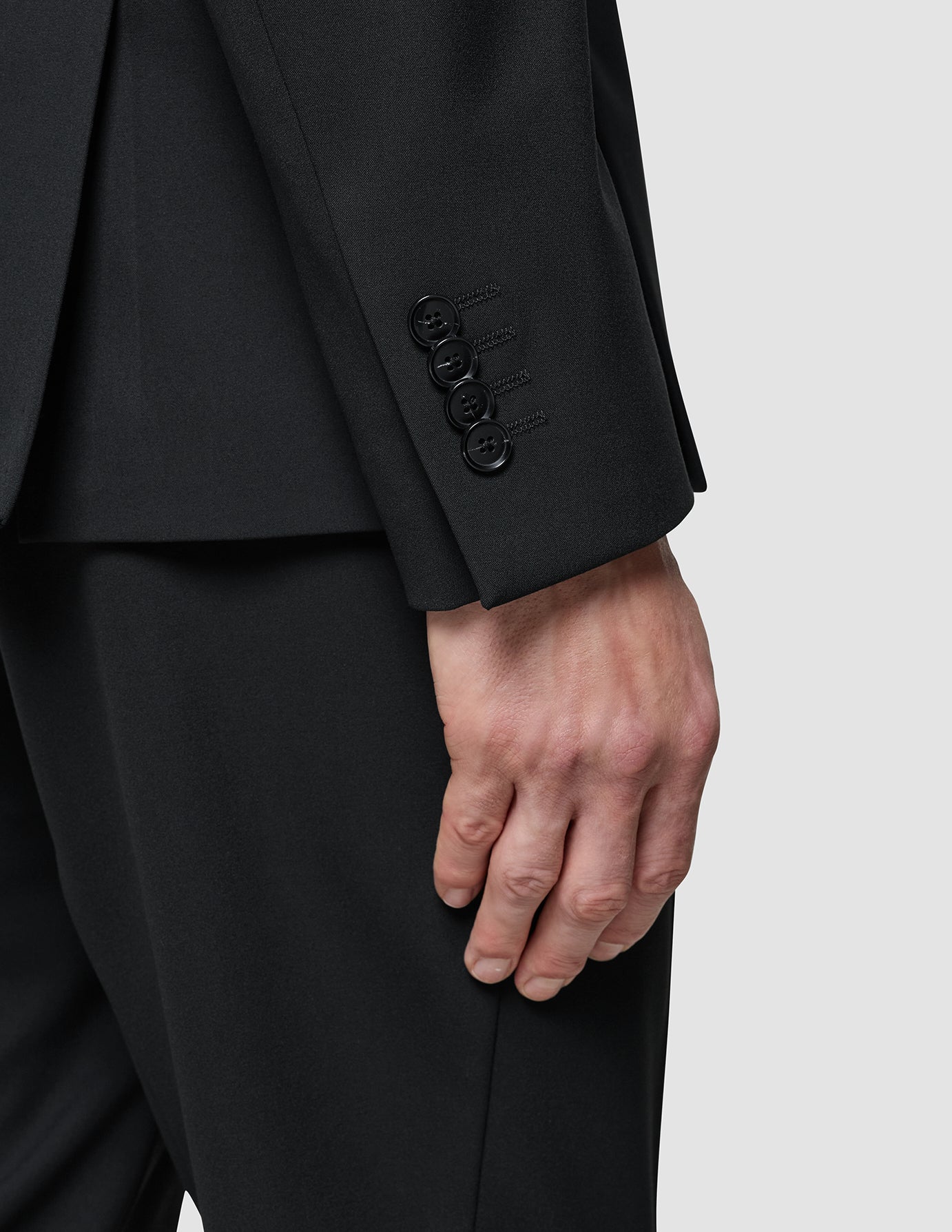 Double Breasted Essential Blazer Black