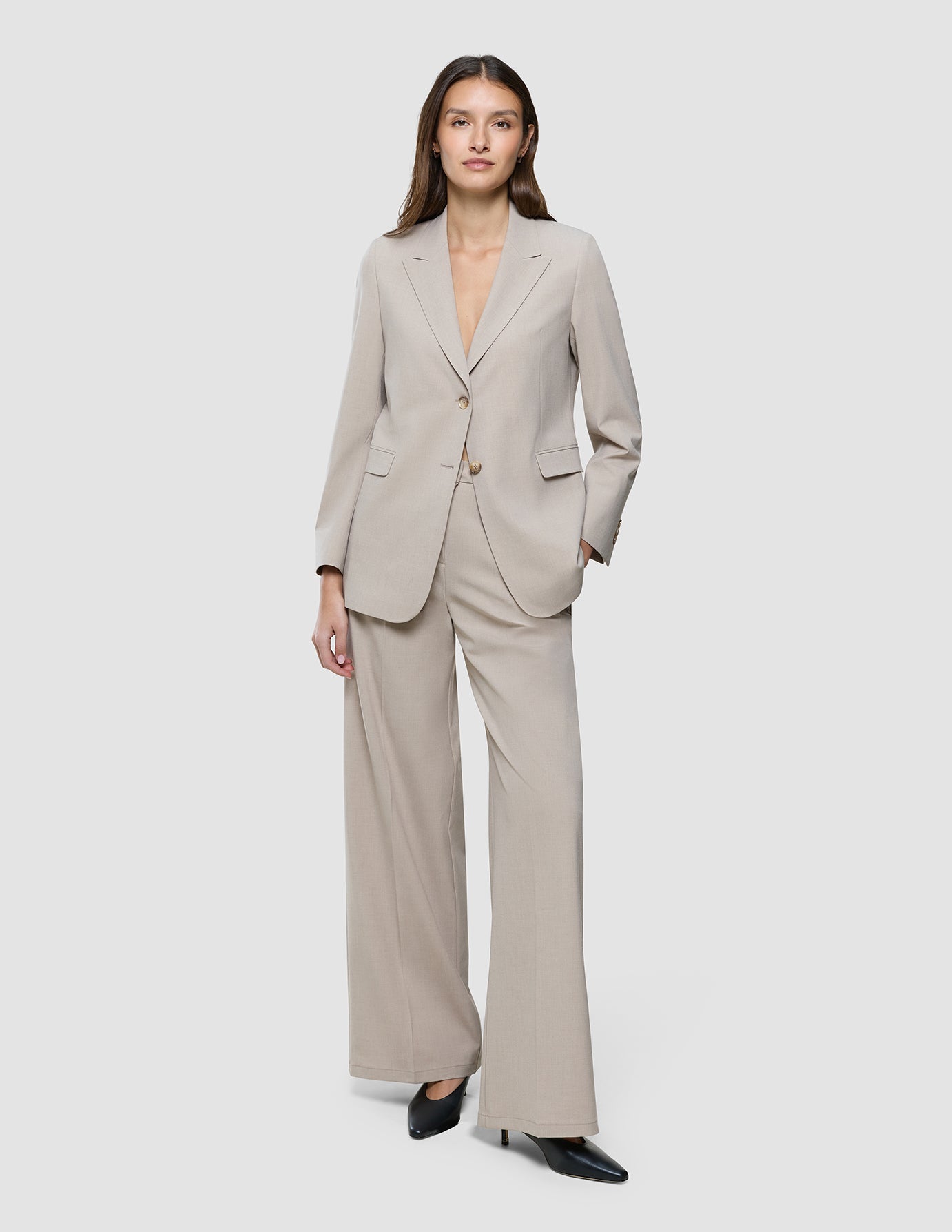 Women Ease Blazer Vanilla Melange