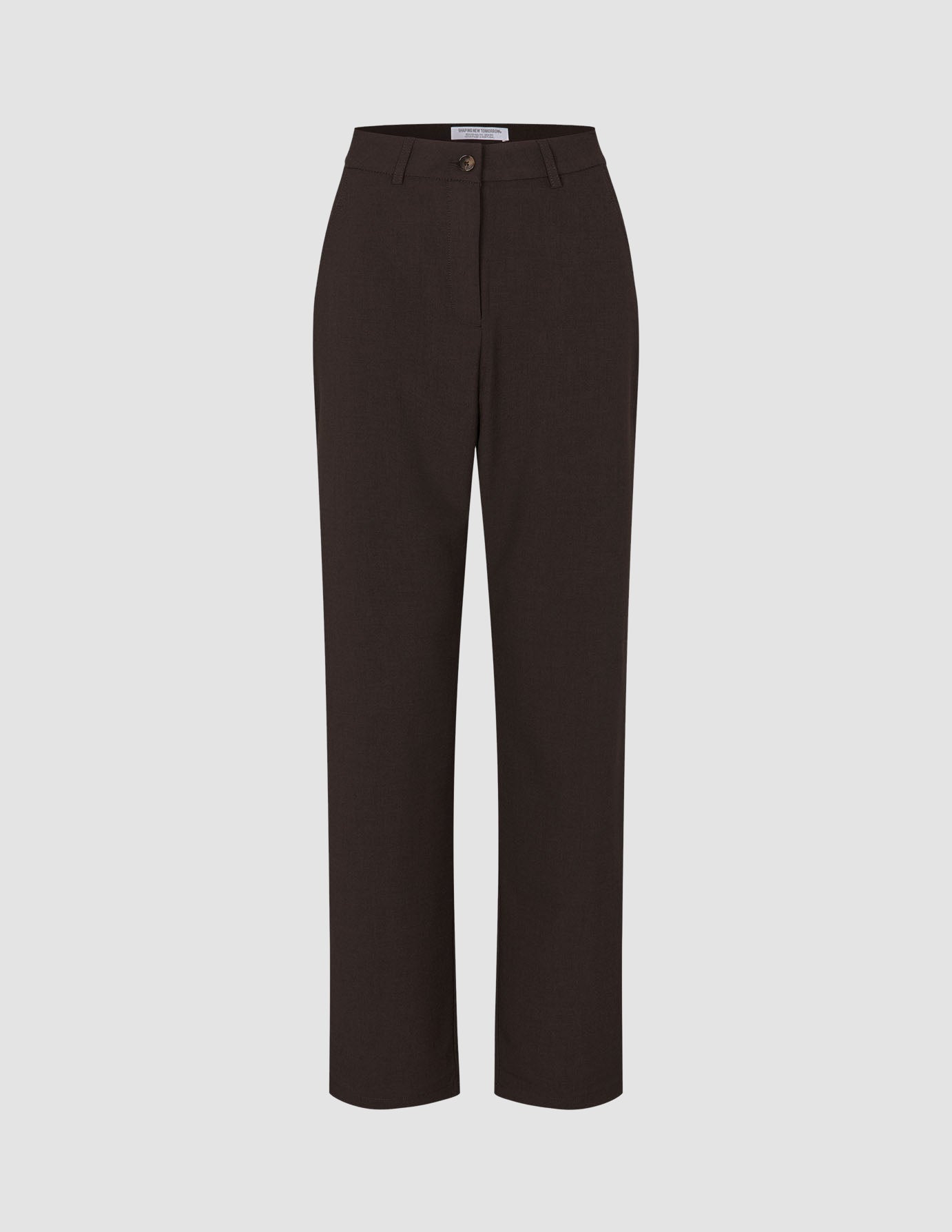 Women Ease Pants Straight Mocha Melange