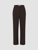 Women Ease Pants Straight Mocha Melange