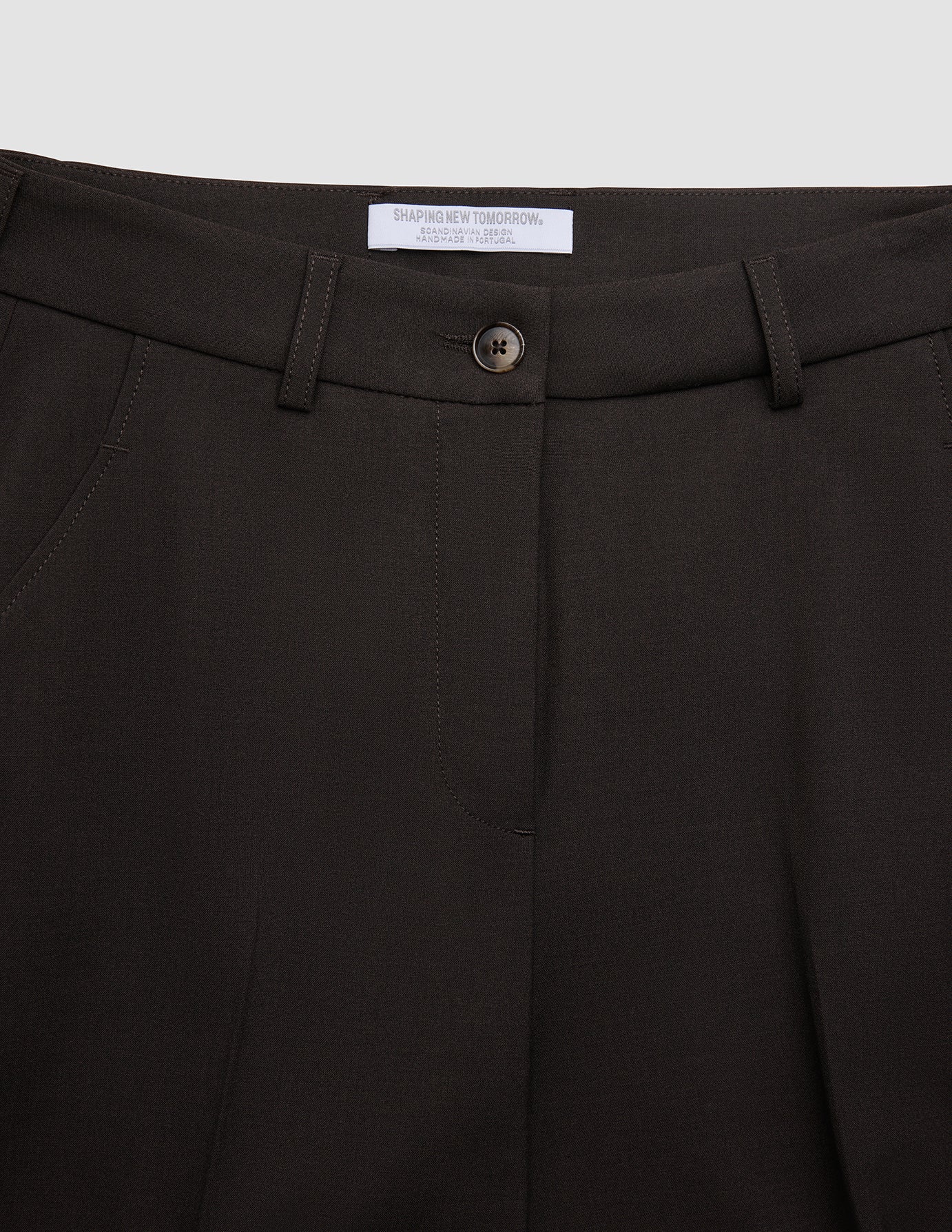 Women Ease Pants Straight Mocha Melange