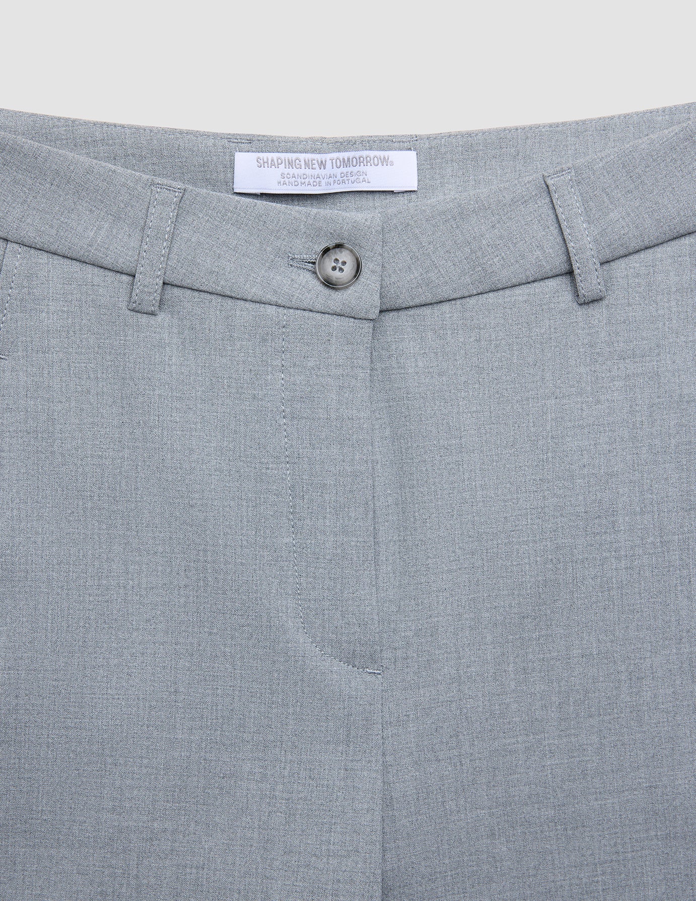 Women Ease Pants Straight Steel Melange