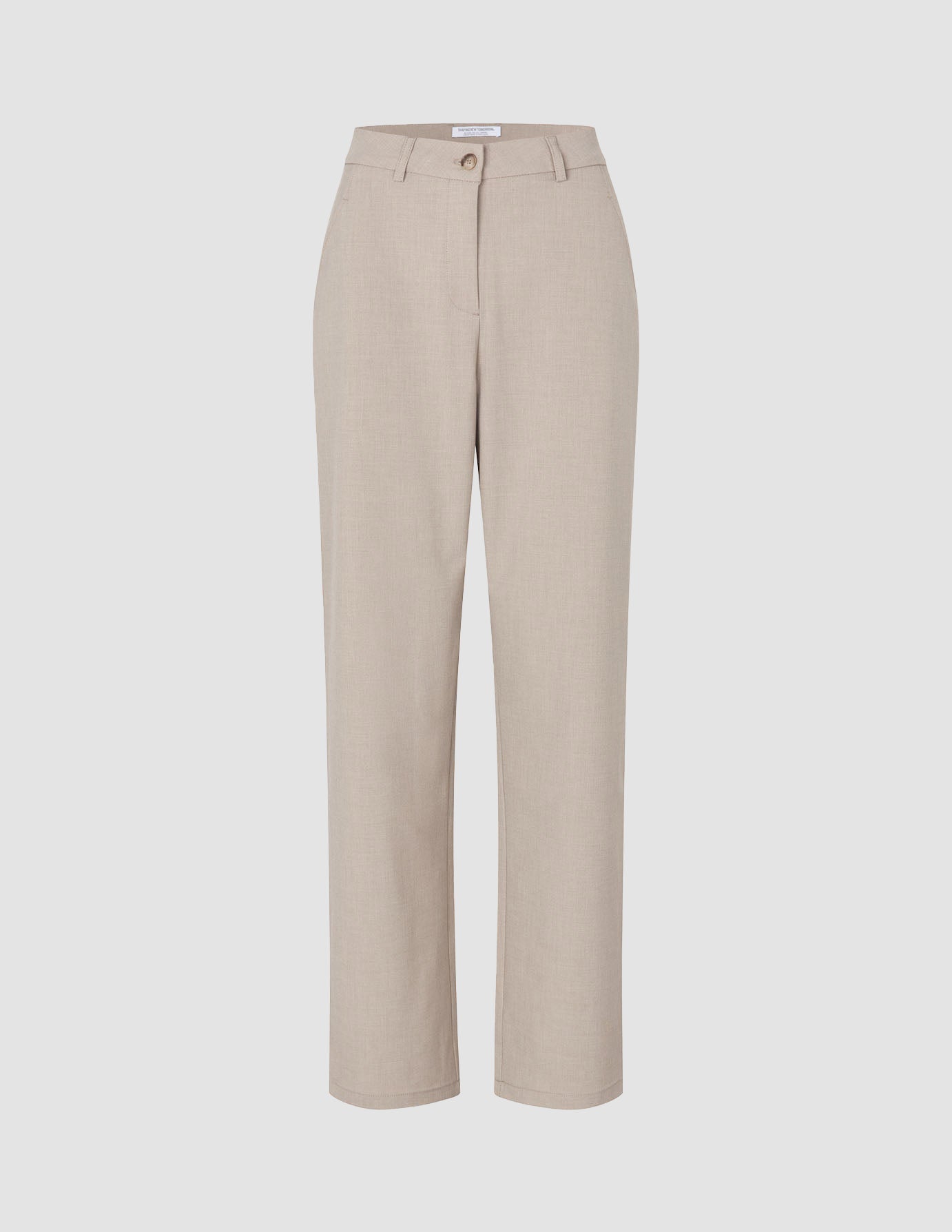 Women Ease Pants Straight Vanilla Melange