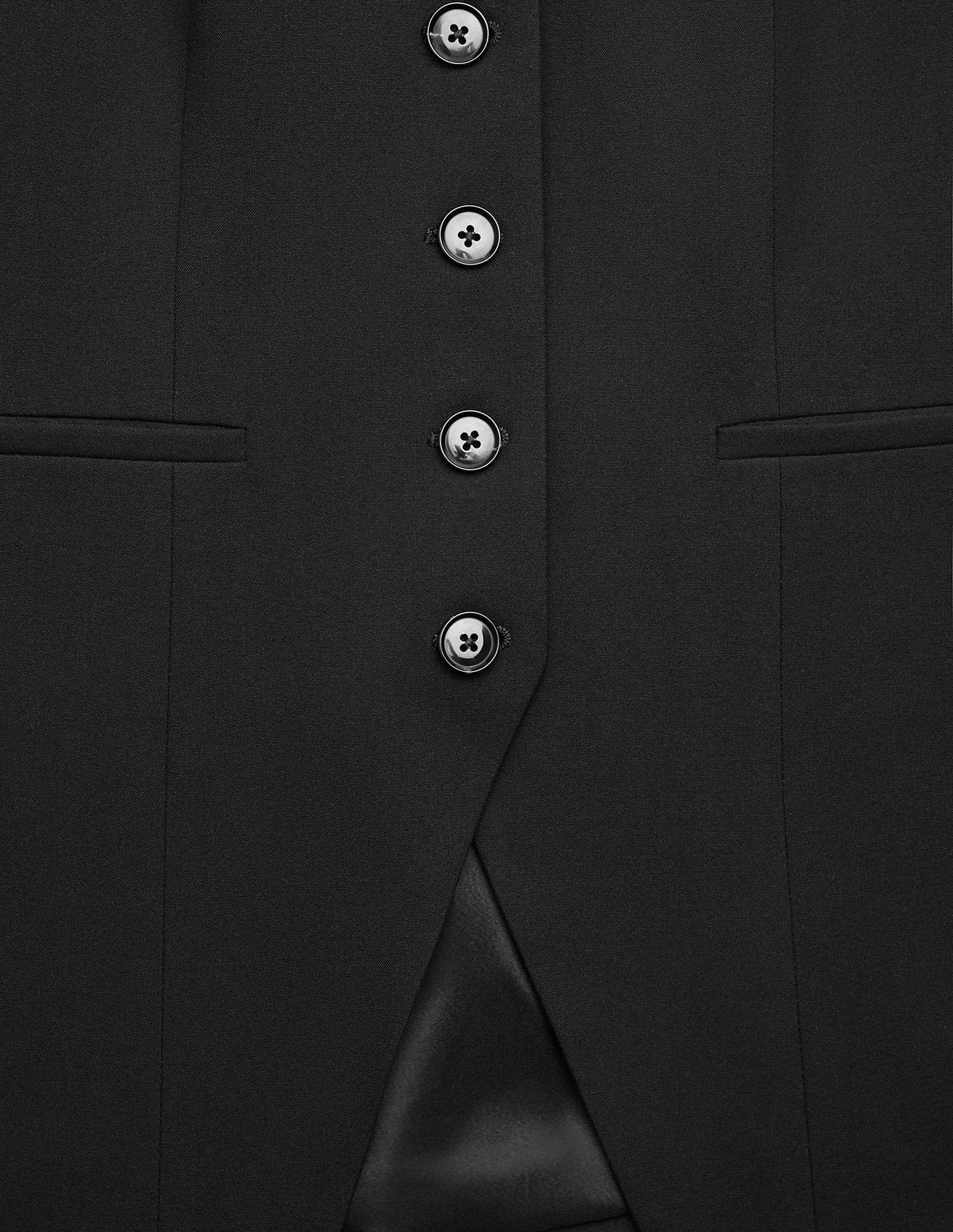 Women Ease Long Vest Black