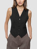 Women Ease Short Vest Black