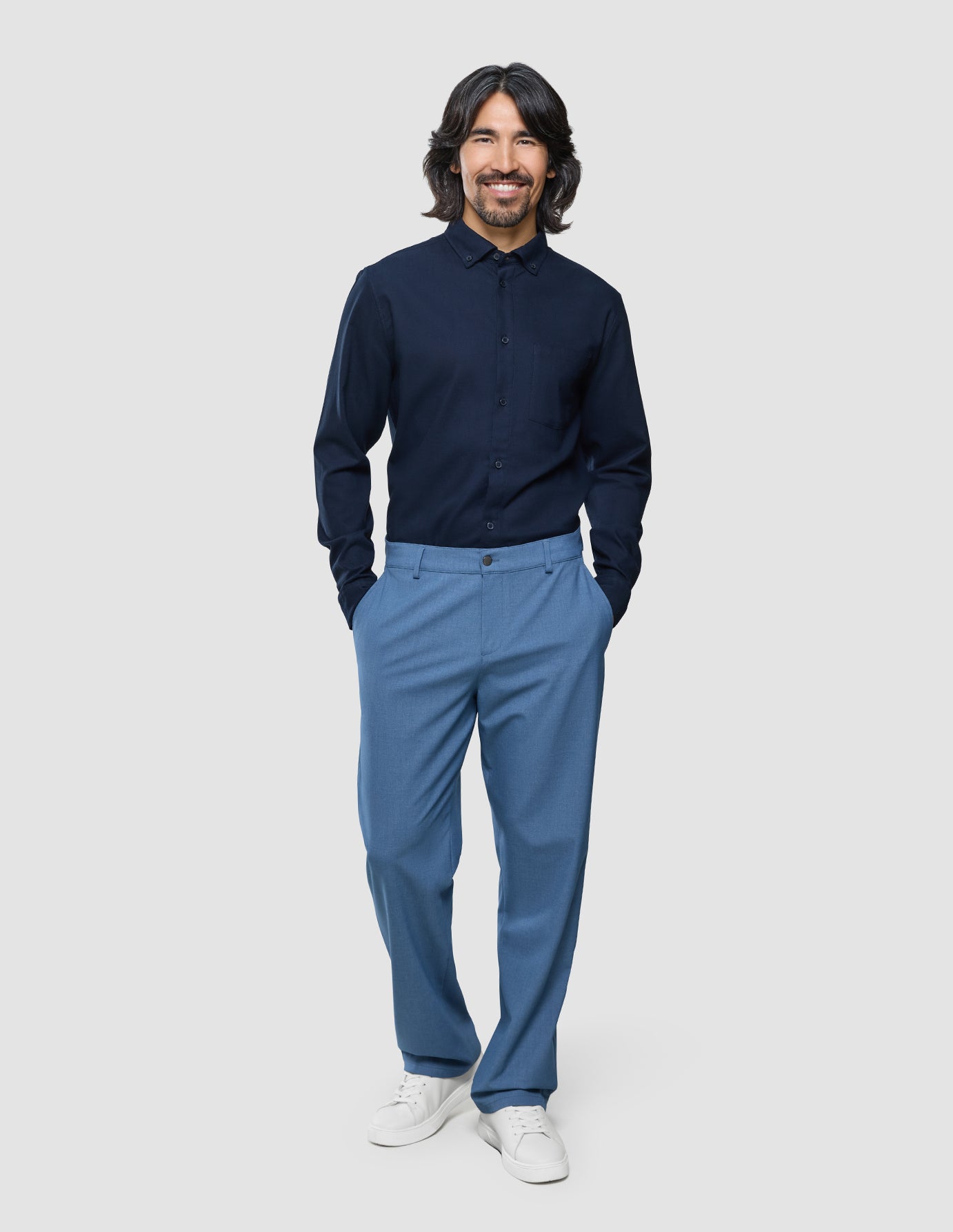 Ease Pants Relaxed Fit Blue Mirage