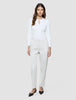 Women Essential Pants Tapered Off White