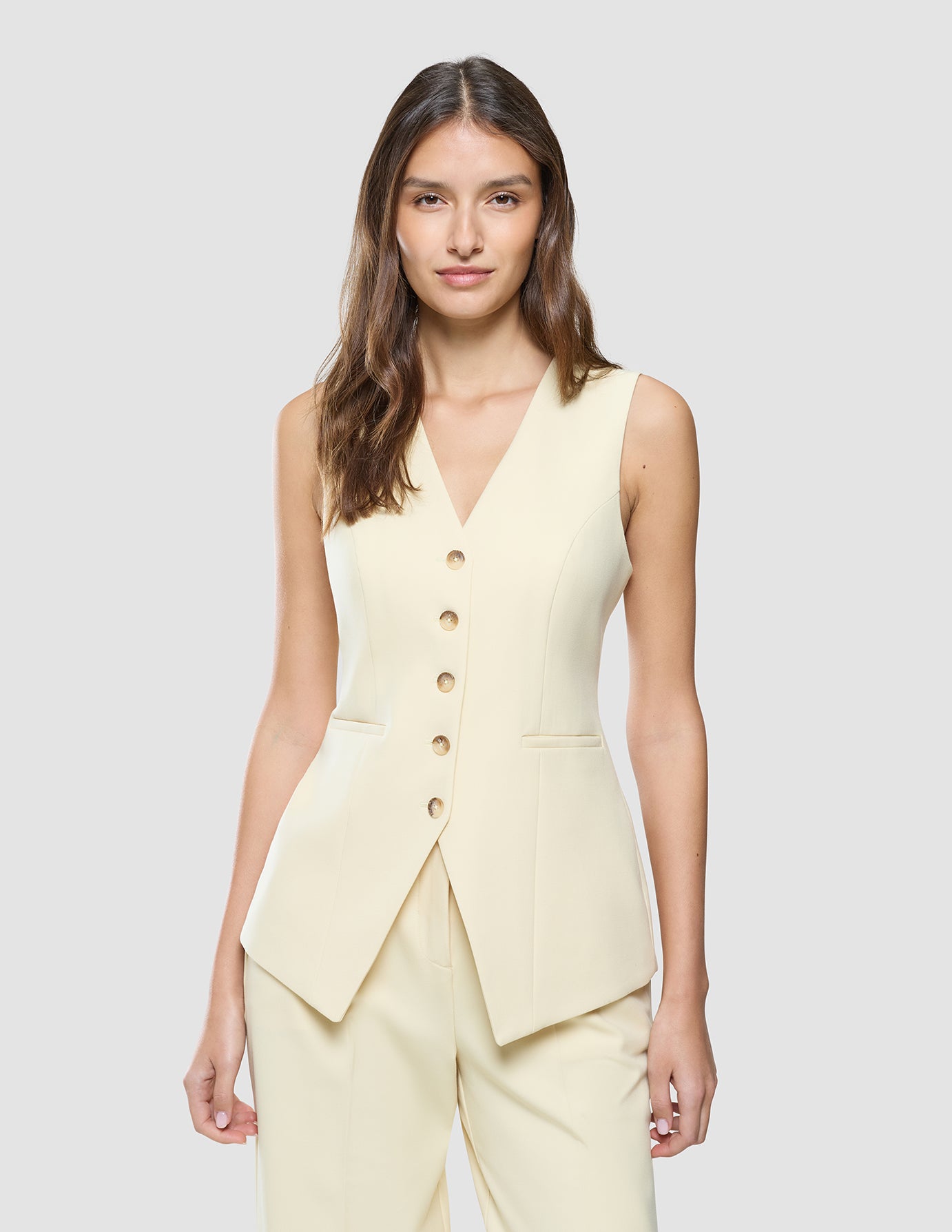 Essential Set Long Vest & Wide Pants