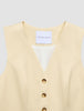 Women Essential Long Vest Misty Yellow