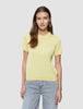 Women Fine Knit T-Shirt Sunlight Yellow