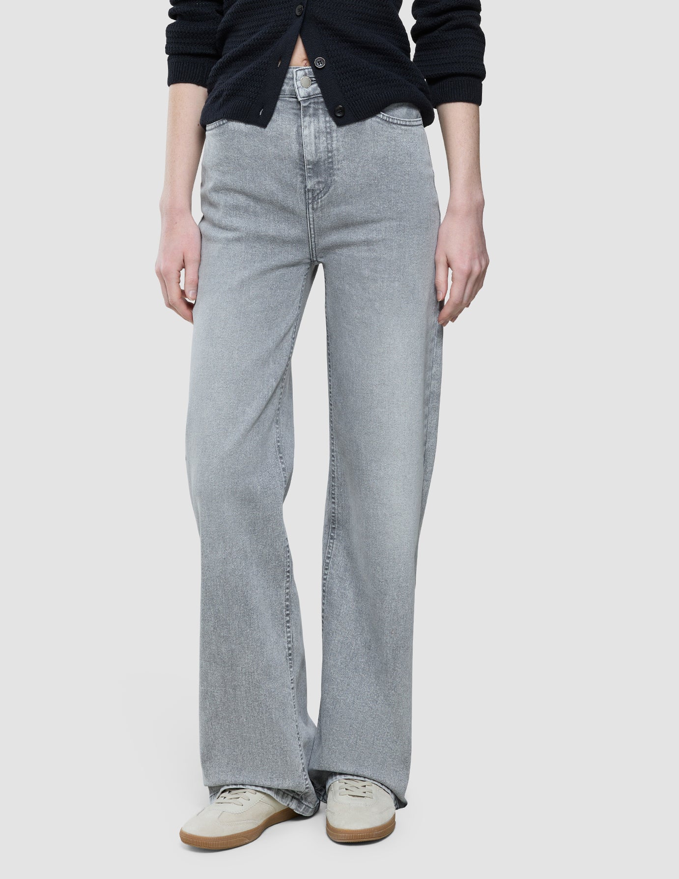 Women's Classic Jeans Relaxed Light Grey Washed