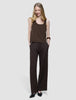 Women's Linen Pants Relaxed Espresso