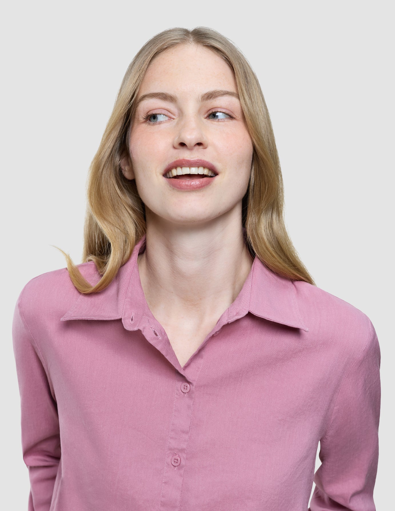 Women's Linen Shirt Dusty Cerise