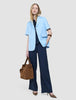 Women Linen Shirt Short Sleeved Night Sky