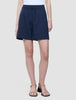 Women Linen Shorts Relaxed Night Sky