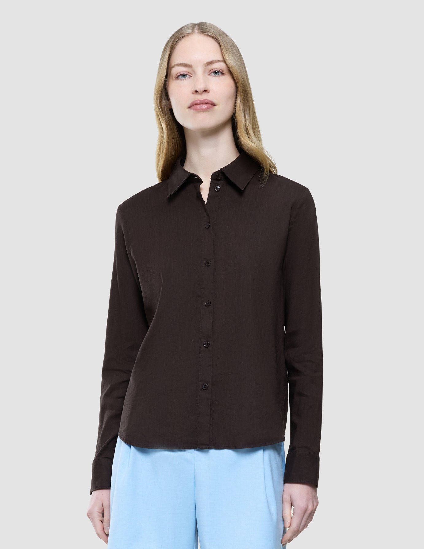 Women's Linen Shirt Espresso