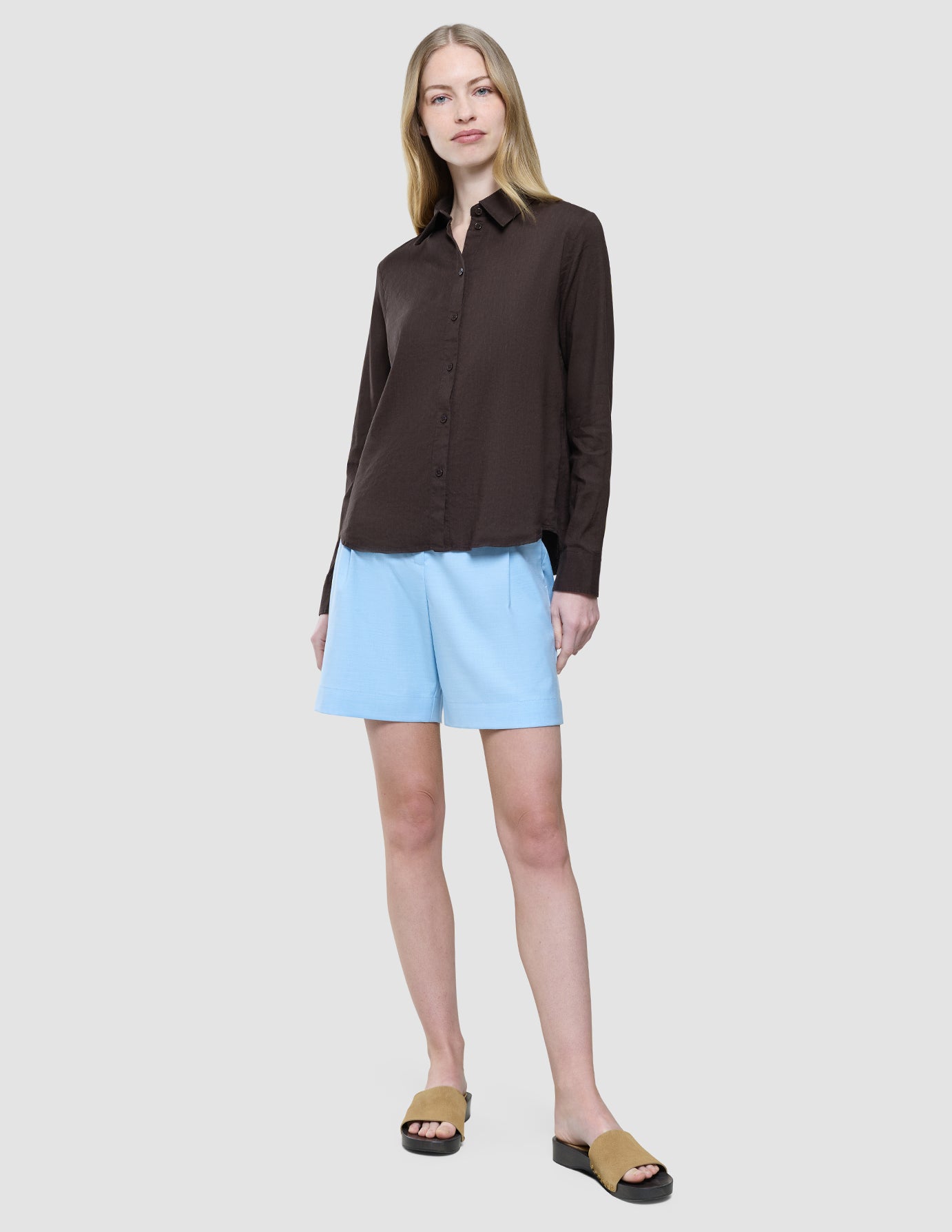 Women's Linen Shirt Espresso