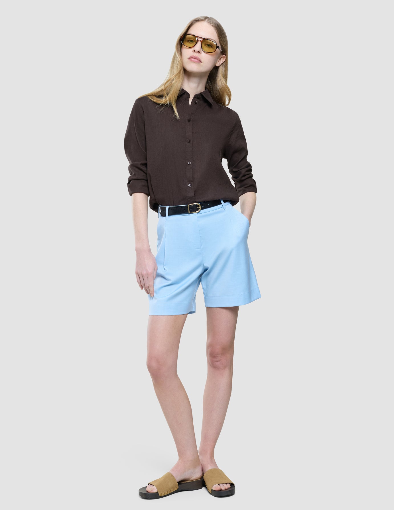 Women's Linen Shirt Espresso