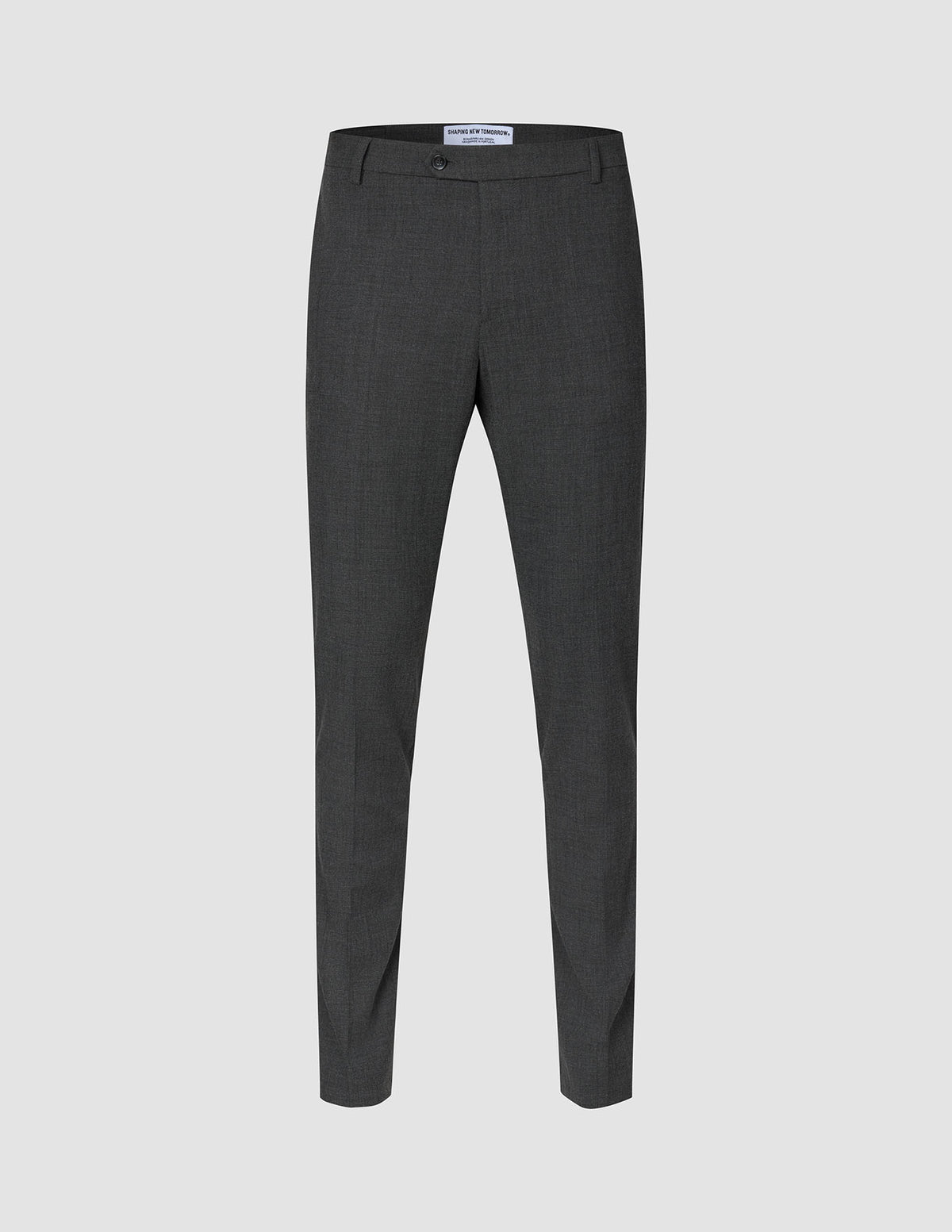 Motion Suit Pants Slim Pepper Grey – slim-fit bukser i gråt 360°-stretch med knaplukning og bæltestropper.