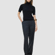 Women Quinn Short Sleeved Turtleneck Black