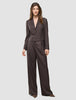 Raina Suit Wide Chestnut Pinstripe