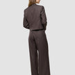 Raina Suit Wide Chestnut Pinstripe