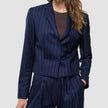 Women Raina Short Blazer Night Sky Pinstripe