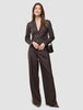 Women Raina Pants Wide Chestnut Pinstripe