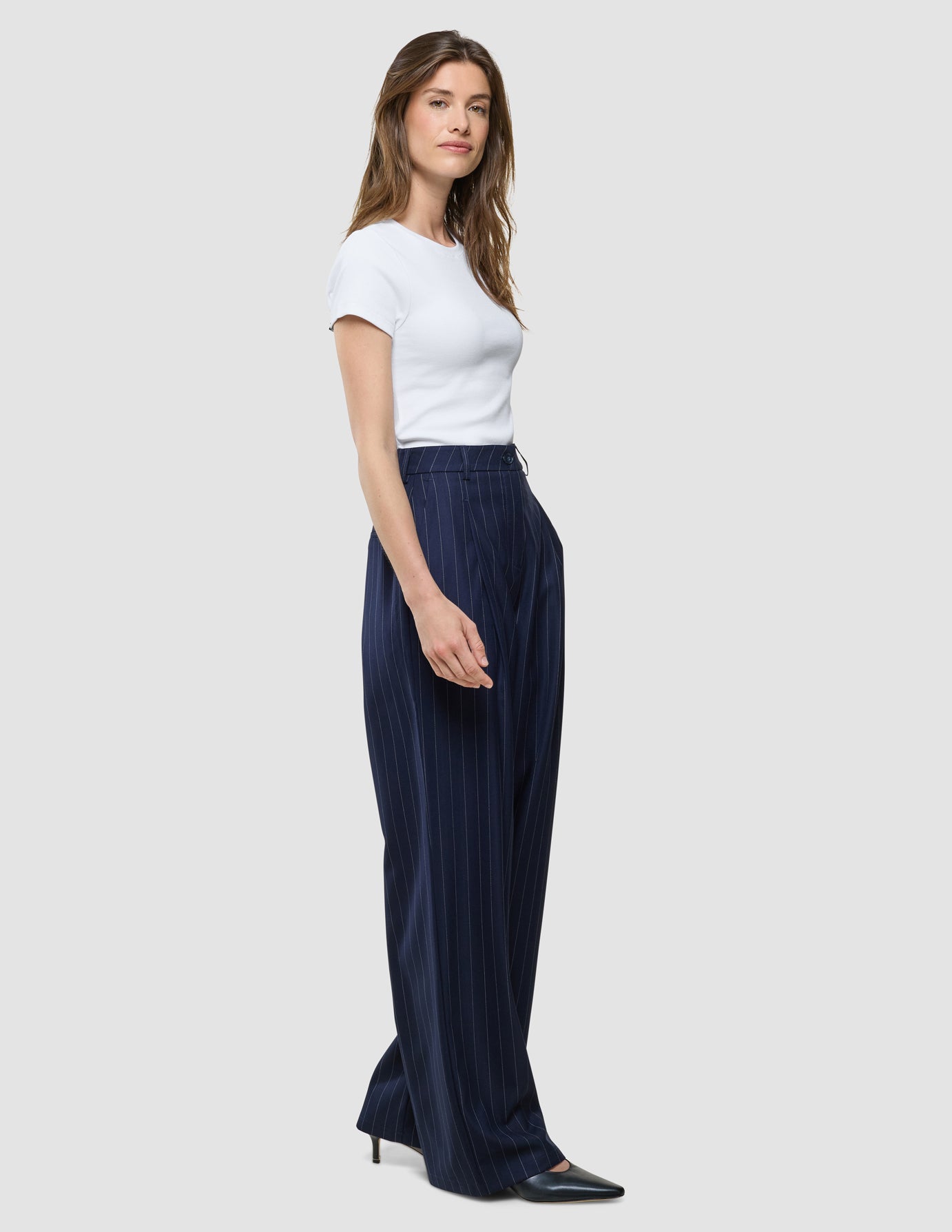 Women Raina Pants Wide Night Sky Pinstripe