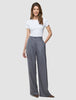 Women Raina Pants Wide Mid Grey Pinstripe