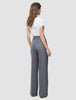 Women Raina Pants Wide Mid Grey Pinstripe