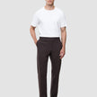 Refine Cotton Pants Relaxed Fit Dark Brown