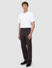 Refine Cotton Pants Relaxed Fit Dark Brown