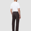 Refine Cotton Pants Relaxed Fit Dark Brown
