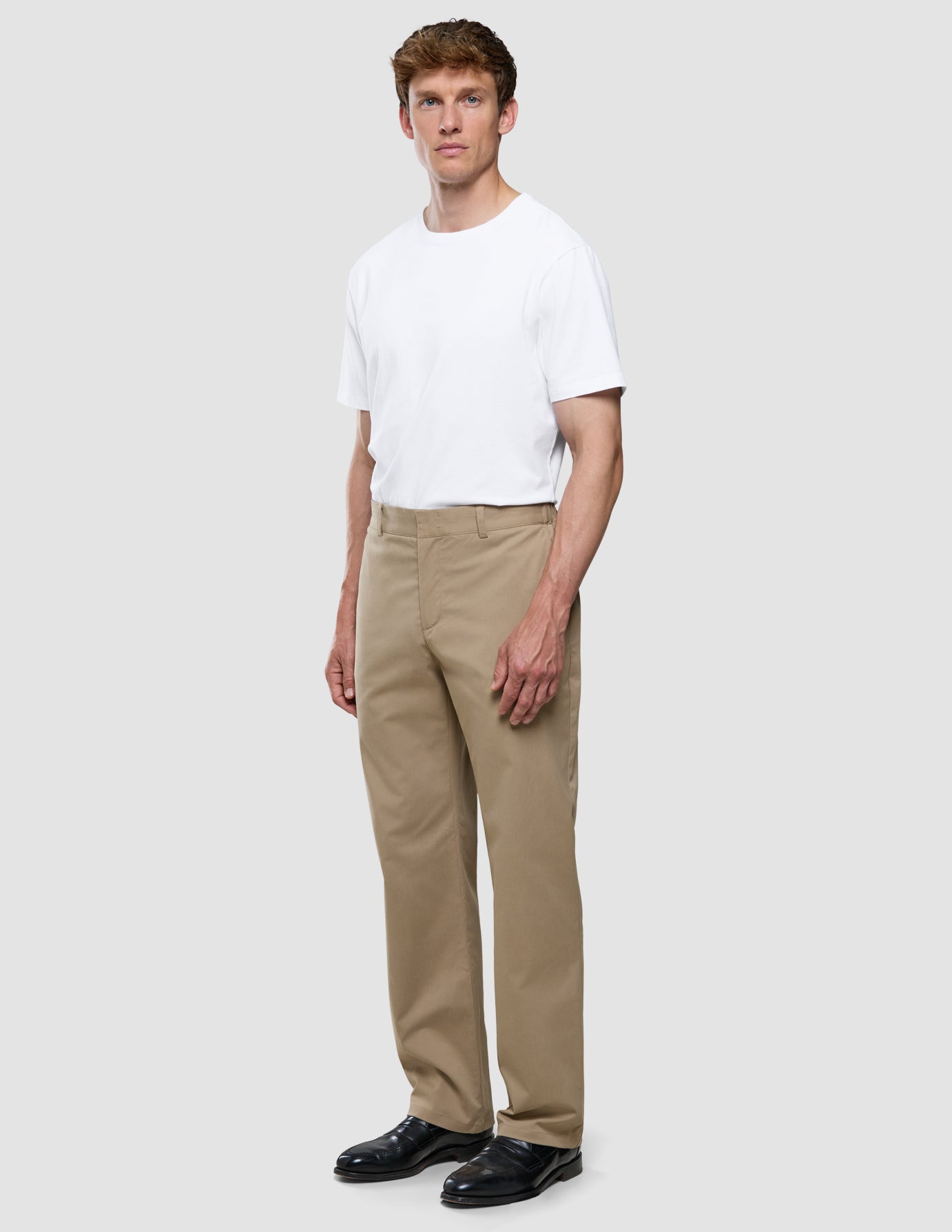 Refine Cotton Pants Relaxed Fit Sand