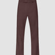Refined Linen Pants Dark Brown